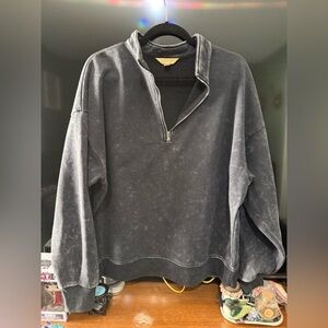 Black Quarter-Zip Sweater